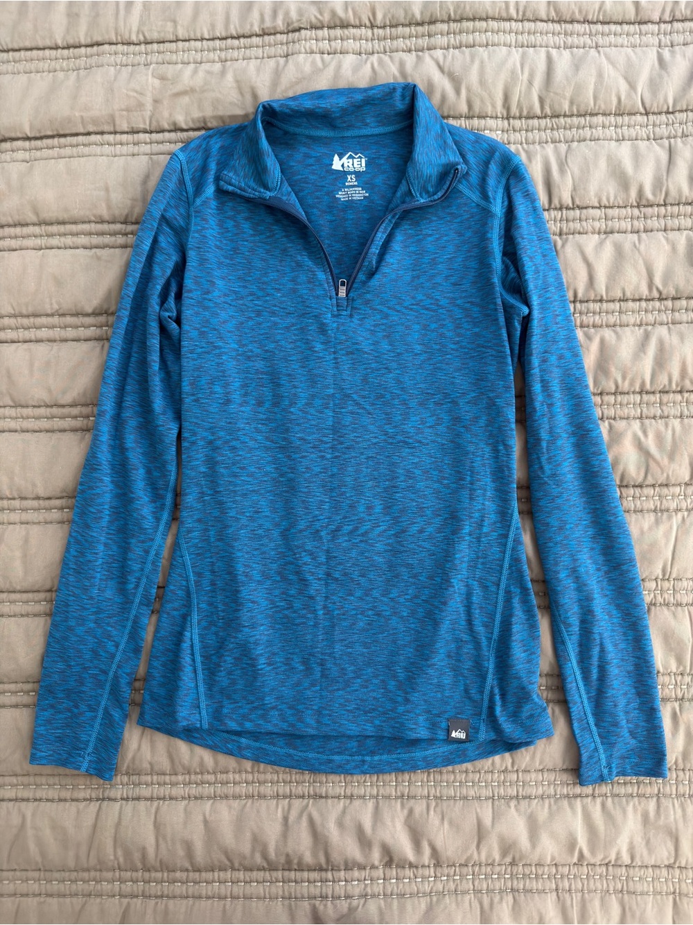 REI Co-Op Women's Quarter-Zip Long Sleeve Base Layer Performance Top XS Hike Run